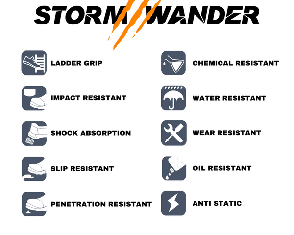 Storm Wander M017 Mid-Cut Slip-On Safety Shoes